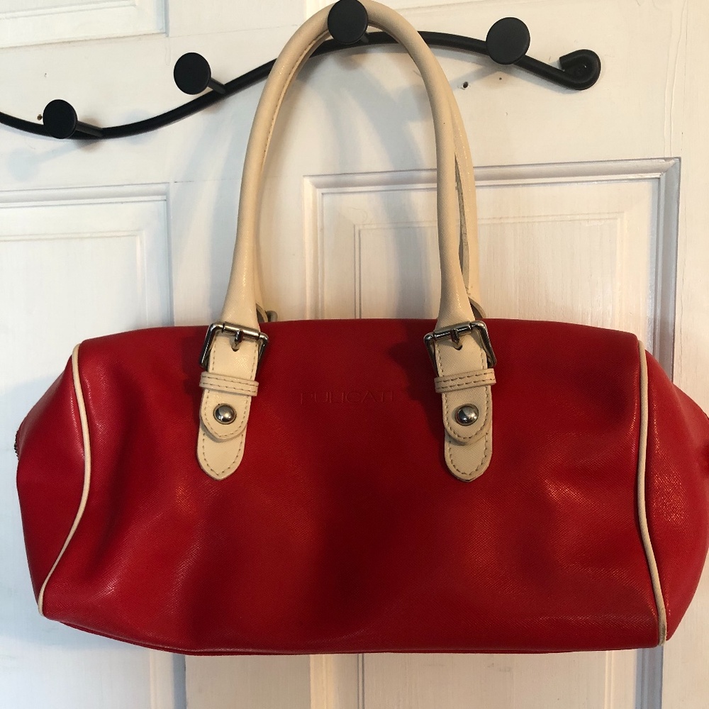 Pulicati bag red and cream color